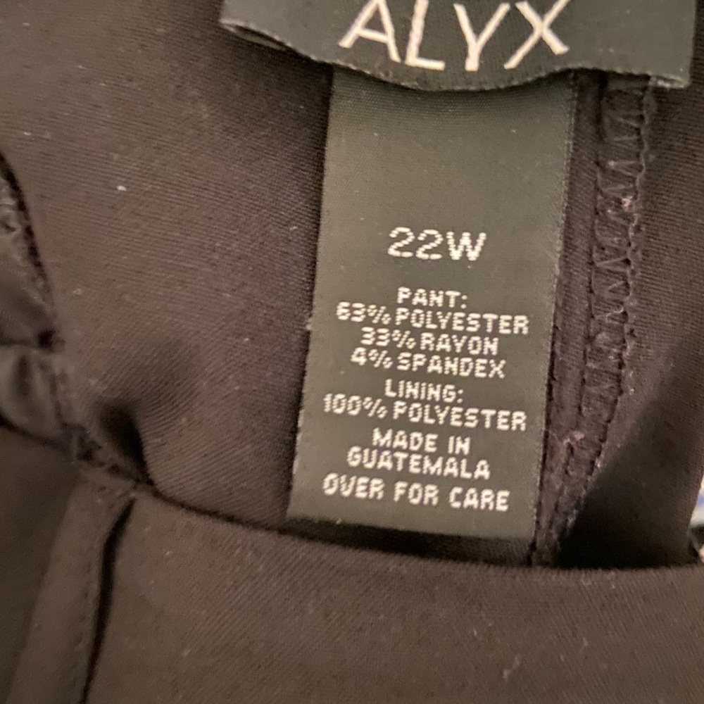 Alyx dress pants black size 22W - Picture 2 of 3